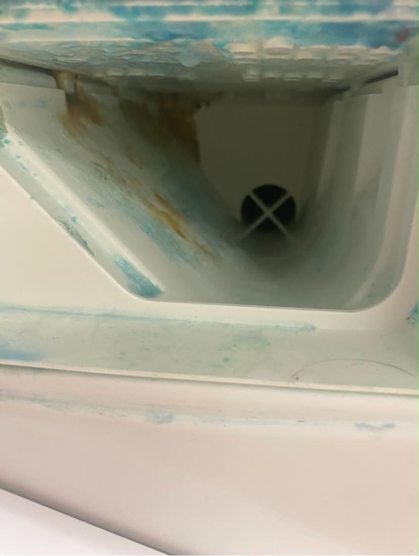 Appliance Dispenser Before Cleaning