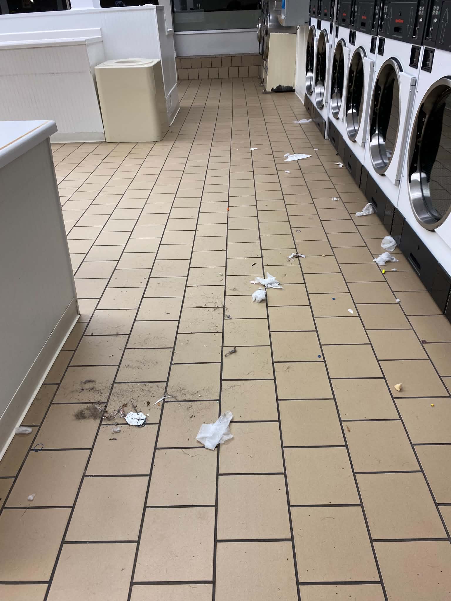 Commercial Laundromat Floor Before