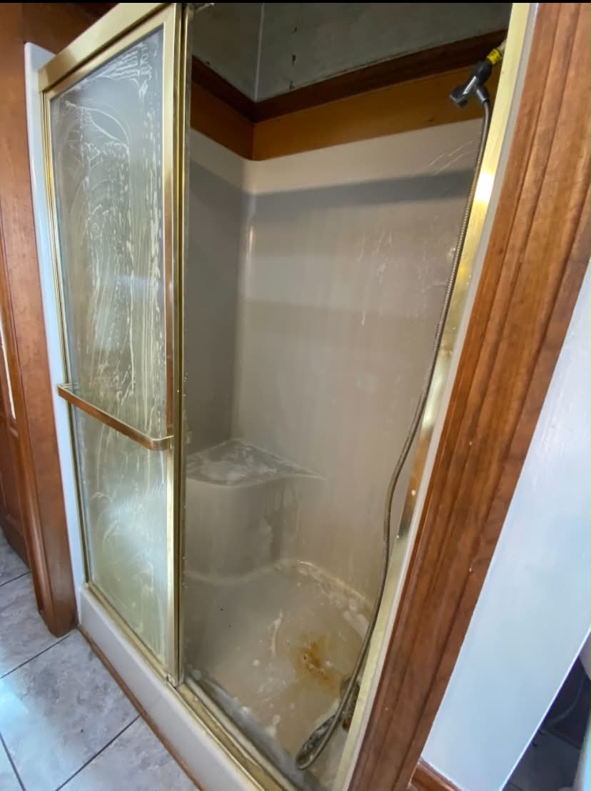 Shower Stall Before Cleaning