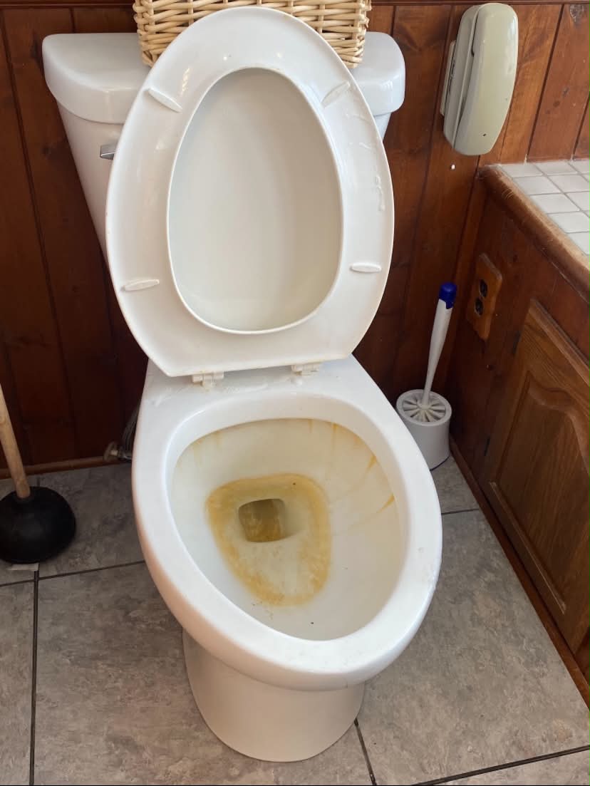 Toilet Bowl Before Stain Removal